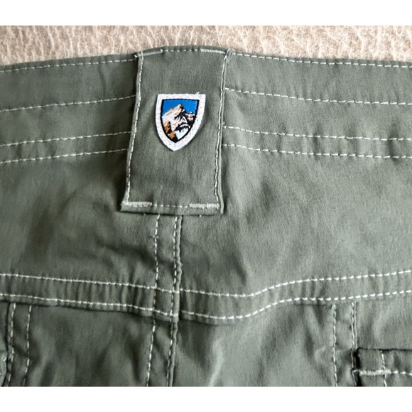 Kuhl Kliffside Convertible Zip Off Pants Sz 14 Short Cargo Hiking Olive Green - Picture 7 of 10